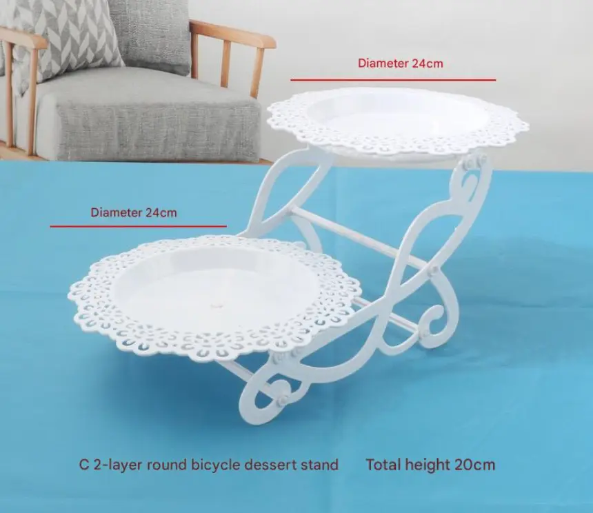 2 tier Plastic Cake Cupcake Stand Display Rack Wedding Decoration Birthday Cake stand
