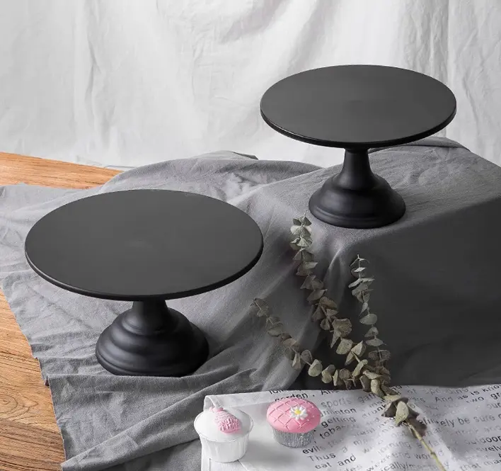 1 pcs Black Iron Matt Cake stand