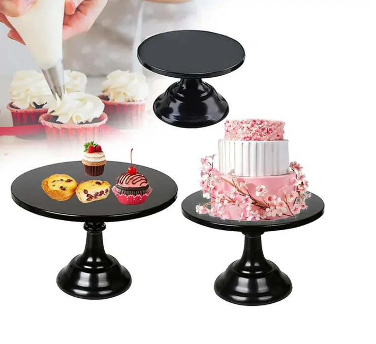 1 pcs Black Iron Matt Cake stand