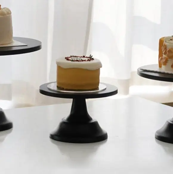 1 pcs Black Iron Matt Cake stand