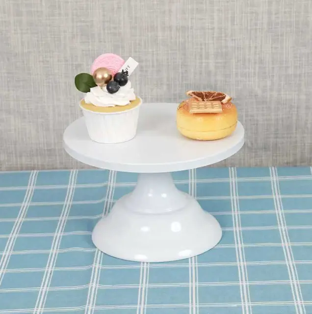 1 pcs White Iron Matt Cake stand