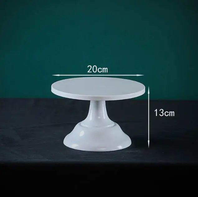 1 pcs White Iron Matt Cake stand