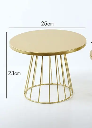 1 pcs Golden Iron Matt Cake stand Size large