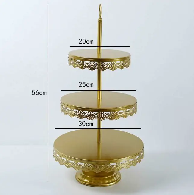 3 Tier Gold Iron Cupcake stand