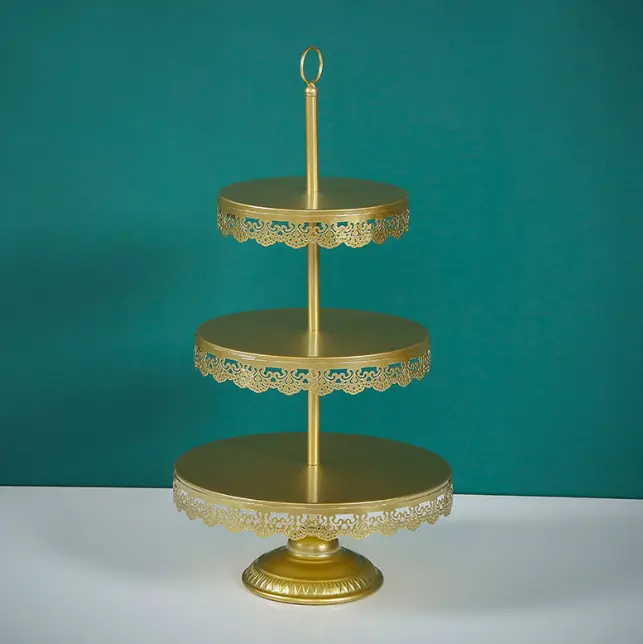 3 Tier Gold Iron Cupcake stand