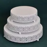 3 pcs Classic White Cake Stand,7.8''/9.8''/11.8'' Cake Stands for Dessert Table set
