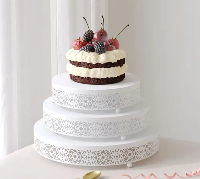 3 pcs Classic White Cake Stand,7.8''/9.8''/11.8'' Cake Stands for Dessert Table set