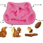 Squirrel Tree theme silicone Mould