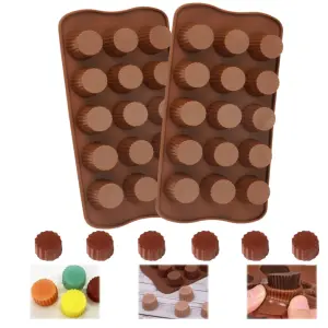 15 Cavity Round Cylinder Silicon Chocolate Mould