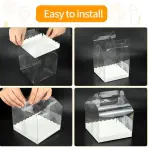 1 Pcs Transparent cake Box with Tray (11 x 11 X 11 cm )
