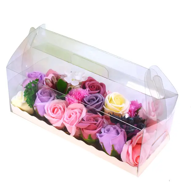 1 Pcs Transparent cake Box with Tray (27 x 11 X 8 cm )