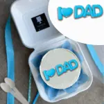 I Love Dad cake Toy topper (Colour Blue)
