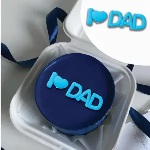 I Love Dad cake Toy topper (Colour Blue)