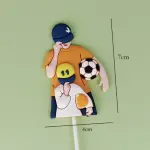 Father Son Football love cake Toy topper Style 4
