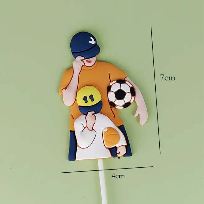 Father Son Football love cake Toy topper Style 4