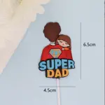 Super Dad Father Daughter Love cake Toy topper