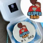 Super Dad Father Daughter Love cake Toy topper