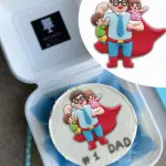 Family Super Father Daughter son Love cake Toy topper