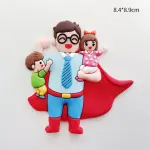 Family Super Father Daughter son Love cake Toy topper