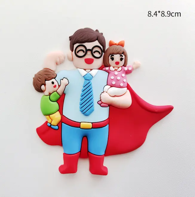 Family Super Father Daughter son Love cake Toy topper