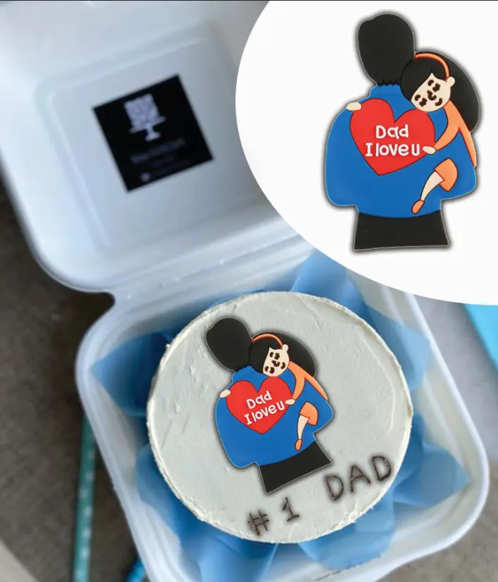 Dad i love you Father Daughter Love cake Toy topper