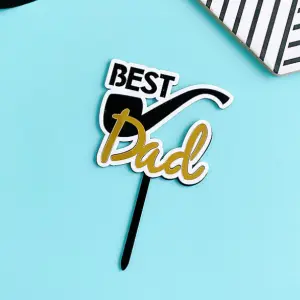 Best Dad acrylic cake topper Style 7