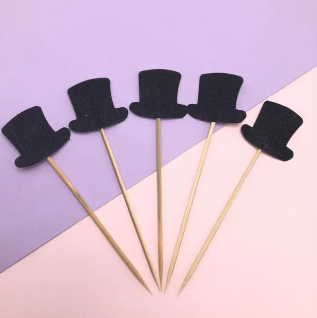 5 pcs Hat cake topper set