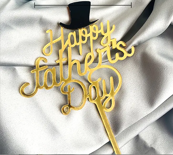 Happy Fathers day with Hat cake topper Style 11
