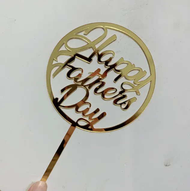Happy Fathers day Round cake topper