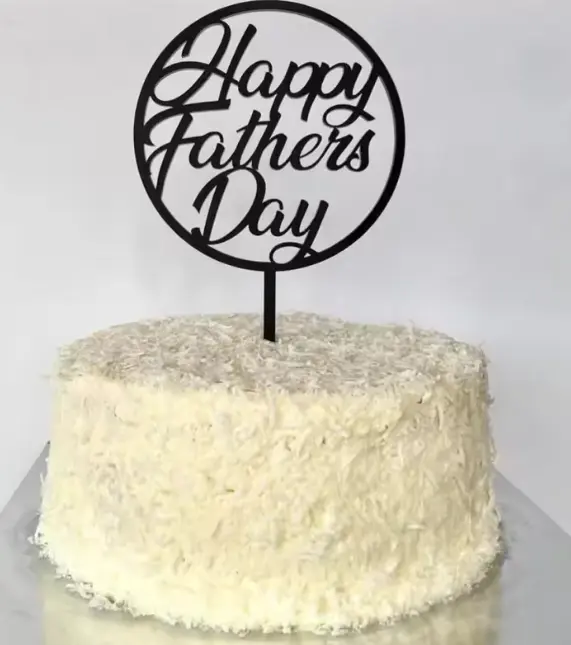 Happy Fathers day Round cake topper