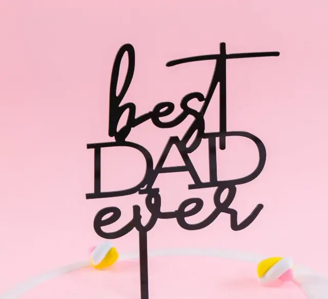 Best Dad Ever cake topper Style 18