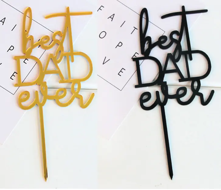 Best Dad Ever cake topper Style 18