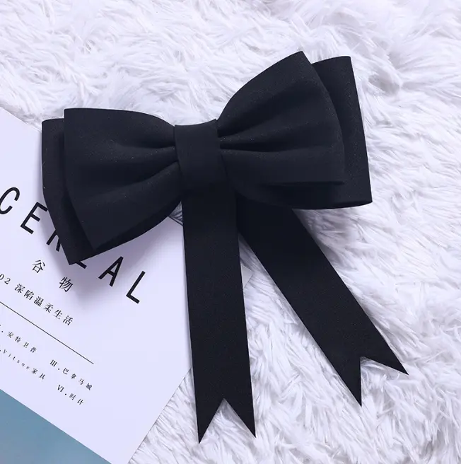 3D Large Black Bow cake topper