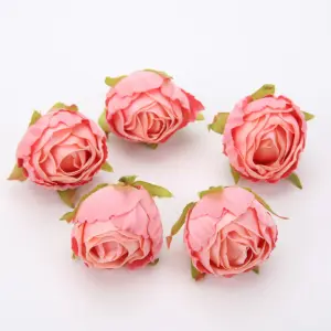 5 pcs Pink Artificial Flower cake topper Style 2