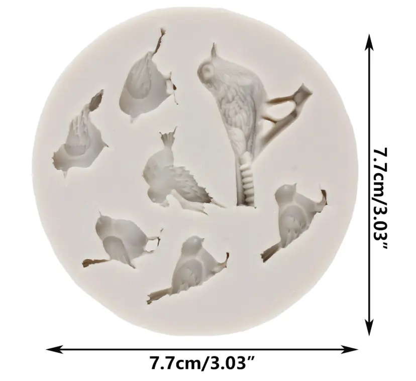 7 cavity Bird Silicone mould