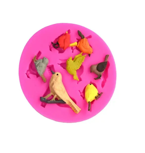 7 cavity Bird Silicone mould