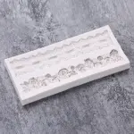 2 Cavity 3D Rose and Stitch Lace Border mould
