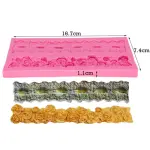 2 Cavity 3D Rose and Stitch Lace Border mould