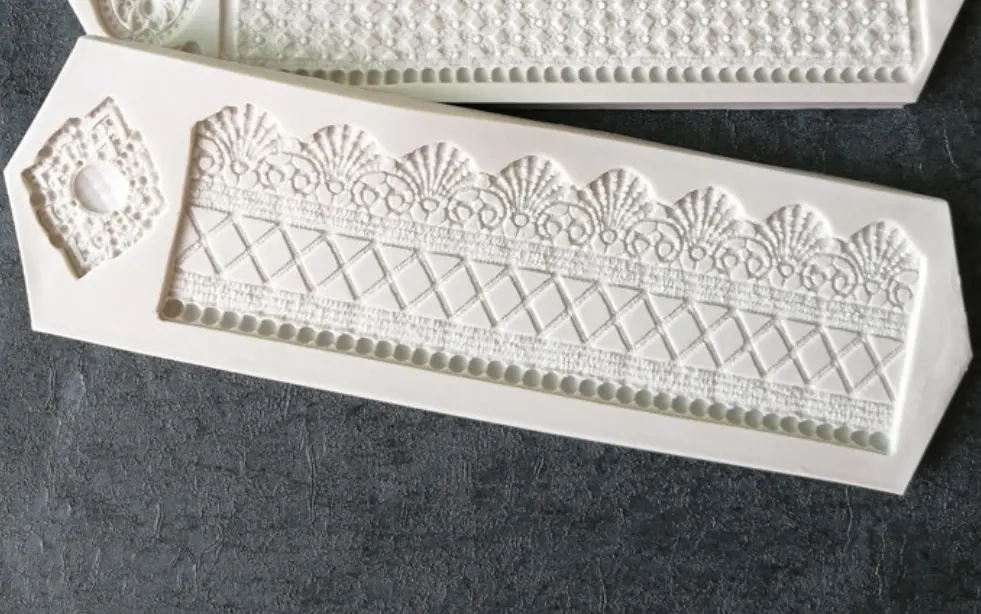 European Lace Border Fondant Silicone Chocolate Mould