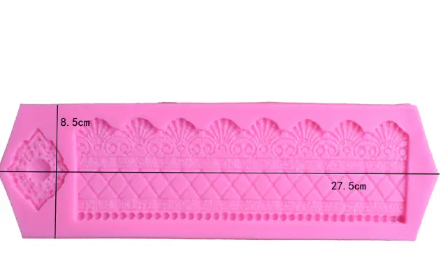 European Lace Border Fondant Silicone Chocolate Mould