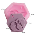 Hexagon shape Couple Kiss Silicone Mould