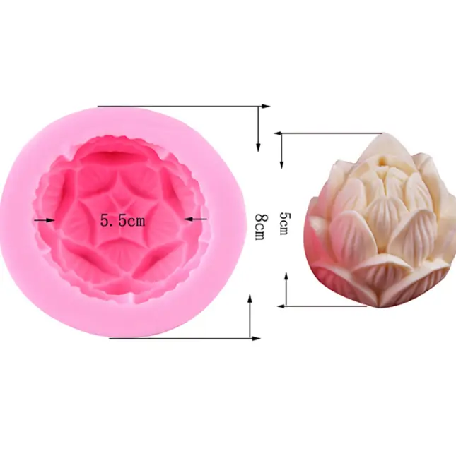 3D Lotus Flower Silicone Mould for Resin,soaps ,Candle Mould