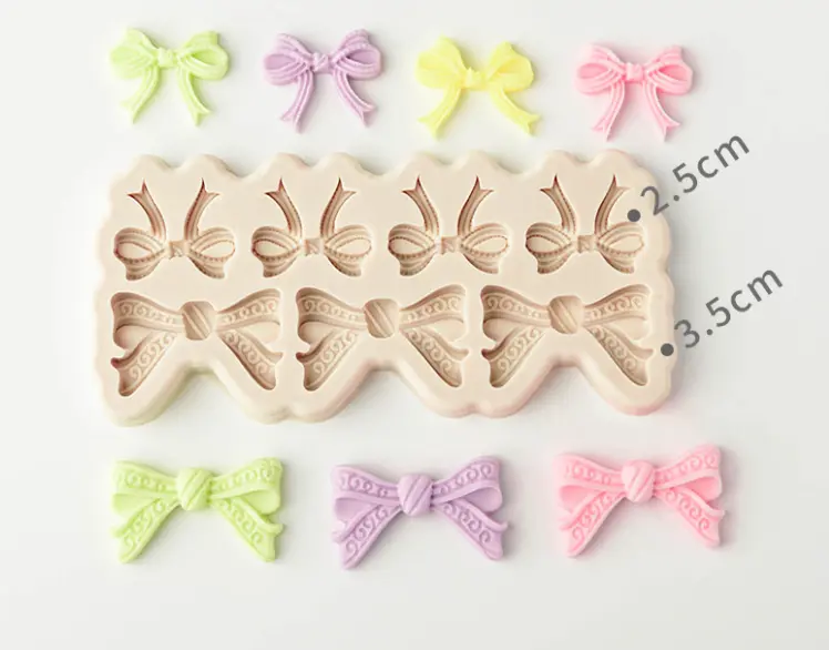 Detailed Bow Knot silicone mould Style 2