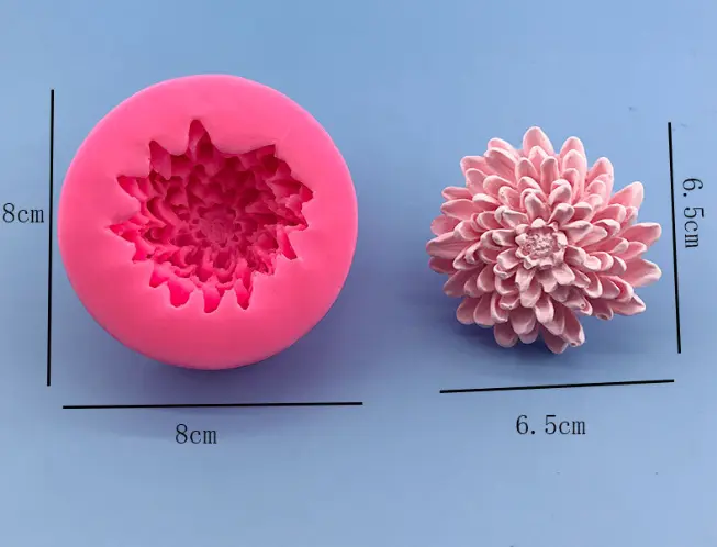 3D chrysanthemum Flower Silicone Mould for Resin,soaps ,Candle Mould