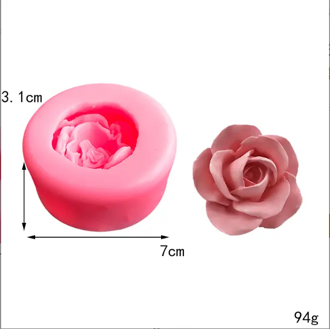 3D Rose Flower Silicone Mould for Resin,soaps ,Candle Mould