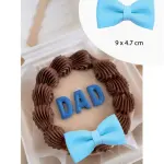3 pcs 3D Cute Blue Bow cake topper set