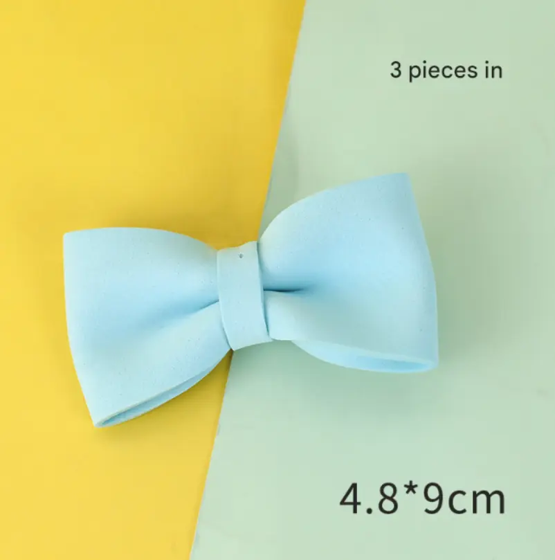 3 pcs 3D Cute Blue Bow cake topper set