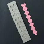 Flower Strip Embossed Border silicone mould