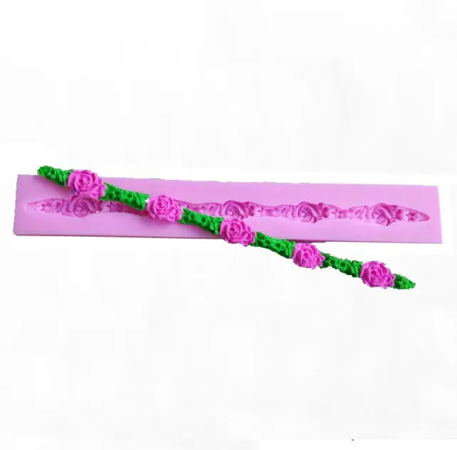 Rose Lace Border silicone mould