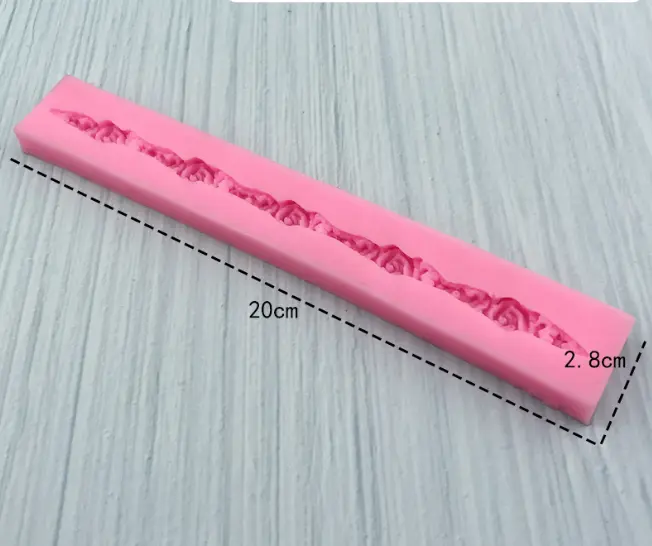 Rose Lace Border silicone mould